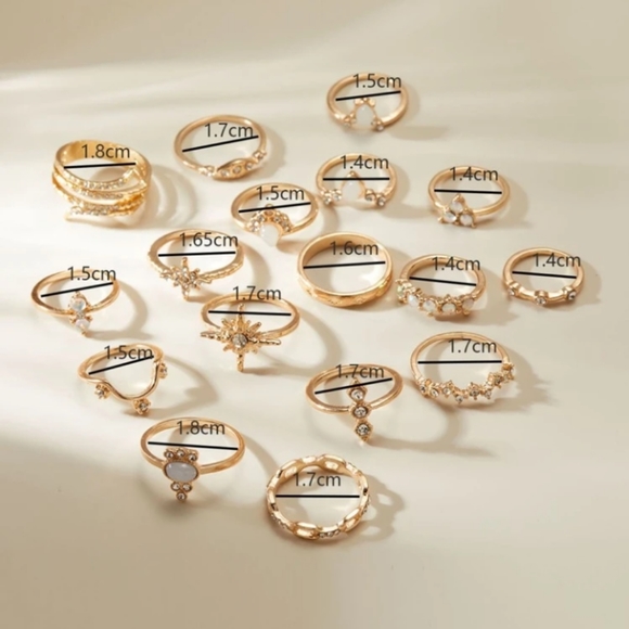 17 piece knuckle rings - Picture 2 of 3